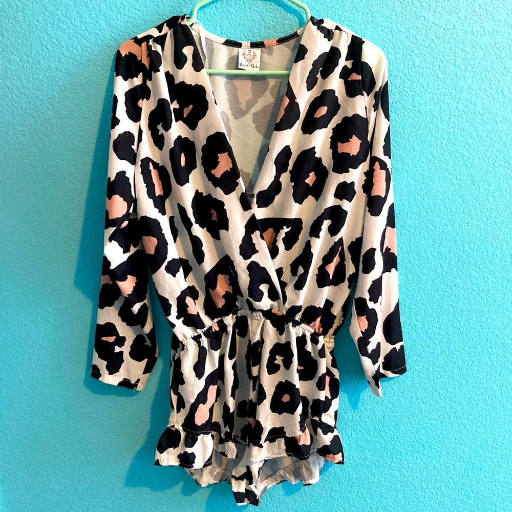Angel Bida leopard romper